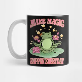 Make Magic Happen Everyday - Frog Yoga Inspired Design Mug